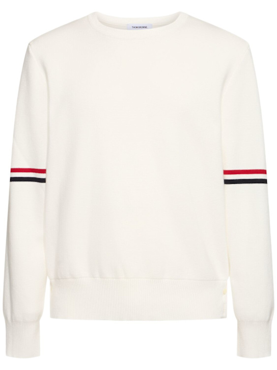 LuisaViaRoma Thom BrowneMaglia in cotone punto Milano