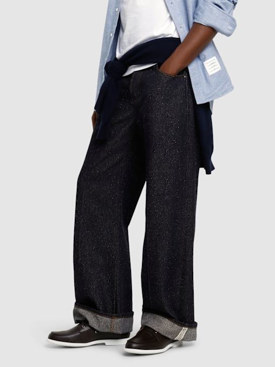 LuisaViaRoma Thom BrowneScarpe Da Barca In Pelle Di Vitello