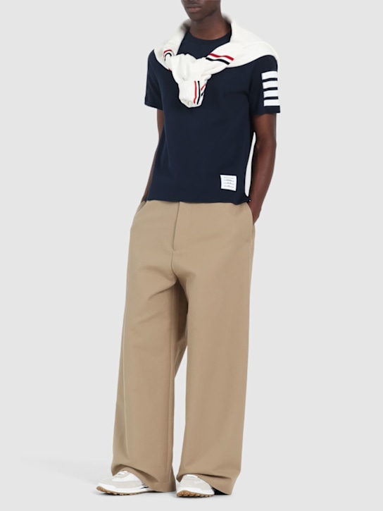 LuisaViaRoma Thom BrowneT-shirt 4-Bar In Jersey Di Cotone