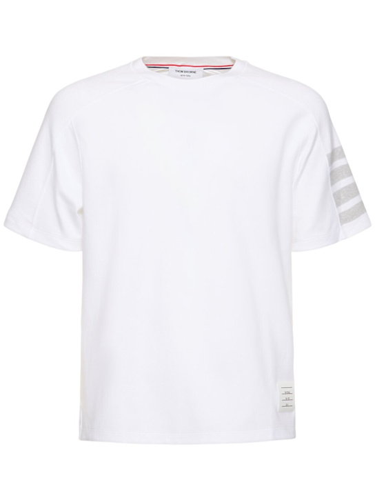 LuisaViaRoma Thom BrowneT-shirt 4-Bar in jersey di cotone