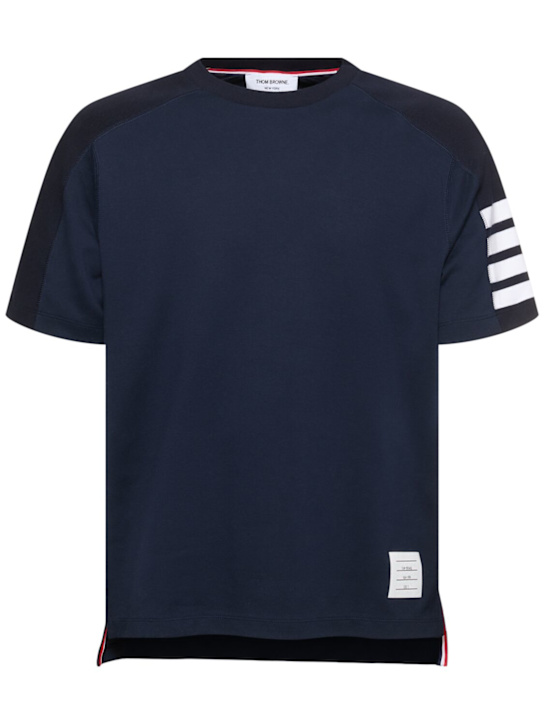 LuisaViaRoma Thom BrowneT-shirt 4-Bar in jersey di cotone