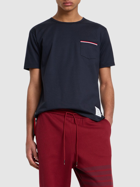 LuisaViaRoma Thom BrowneT-shirt In Cotone Con Tasca