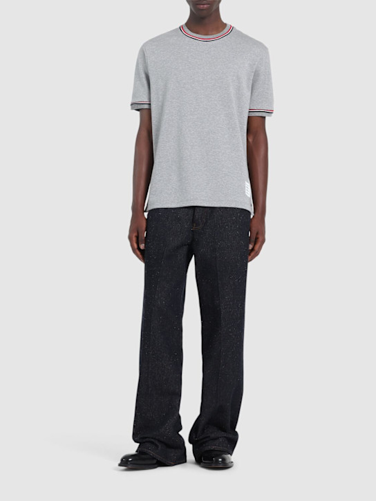 LuisaViaRoma Thom BrowneT-shirt In Cotone / Profilo A Costine