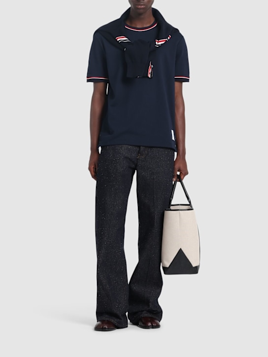 LuisaViaRoma Thom BrowneT-shirt In Cotone / Profilo A Costine