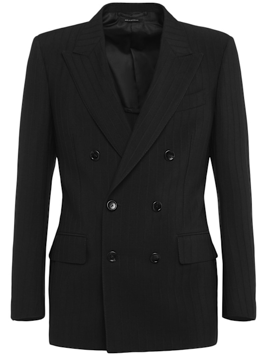 LuisaViaRoma Tom FordBlazer Dyllan gessato in lana e mohair
