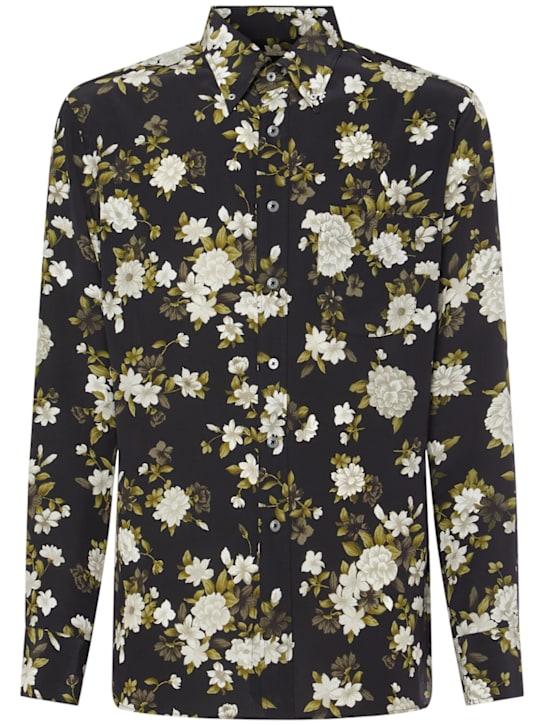 LuisaViaRoma Tom FordCamicia Hendrix in seta crepe de chine a fiori