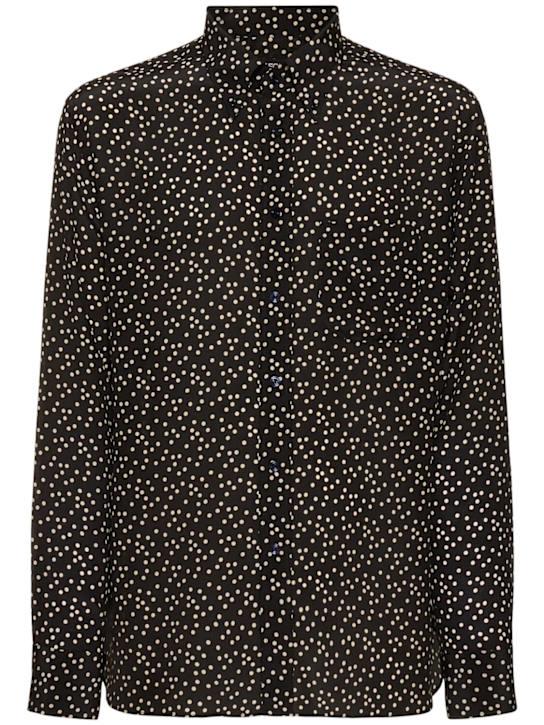 LuisaViaRoma Tom FordCamicia in seta crepe de chine a pois