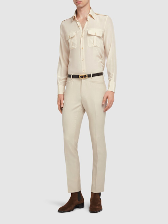 LuisaViaRoma Tom FordCamicia In Seta Crepe De Chine Leggera