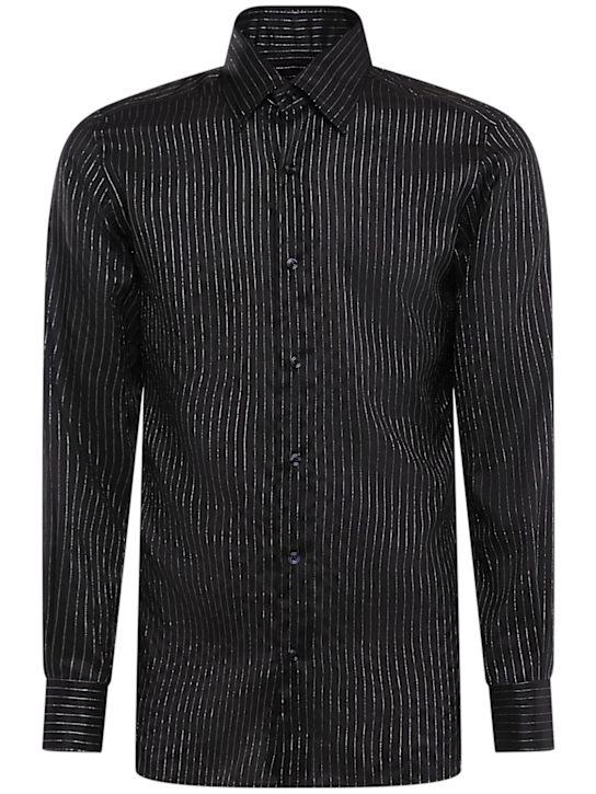 LuisaViaRoma Tom FordCamicia slim fit in misto seta a righe