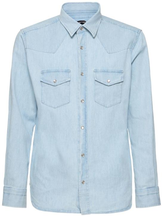 LuisaViaRoma Tom FordCamicia western Chambre in denim di cotone