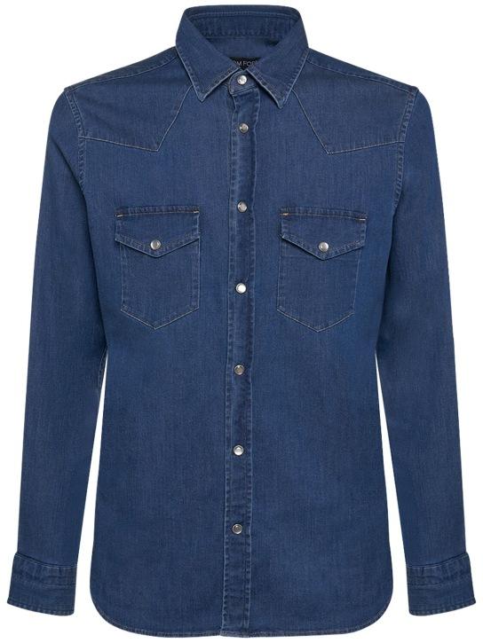LuisaViaRoma Tom FordCamicia western in denim washed