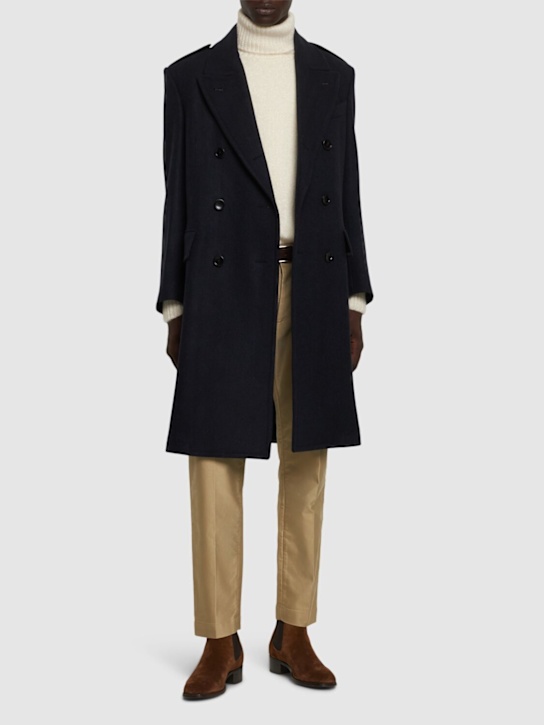 LuisaViaRoma Tom FordCappotto Lungo Officer Spigato