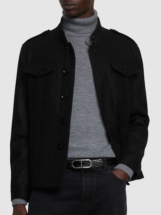 LuisaViaRoma Tom FordCintura T Belt In Pelle Stampa Coccodrillo 30mm