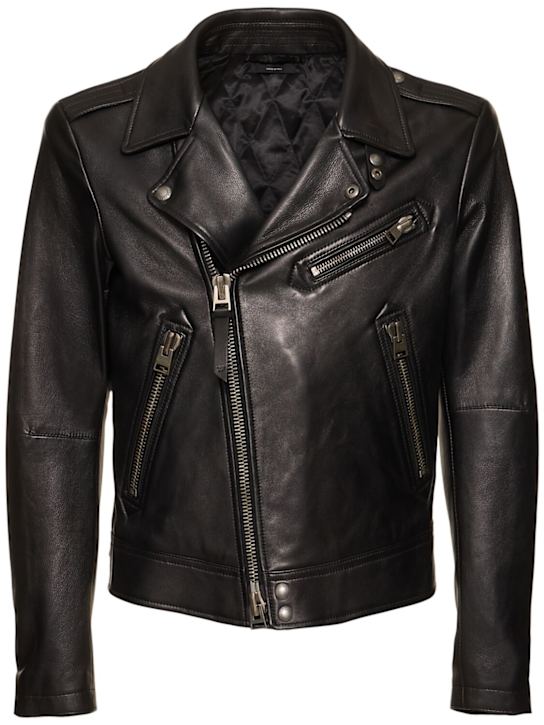 LuisaViaRoma Tom FordGiacca biker asimmetrica in nappa