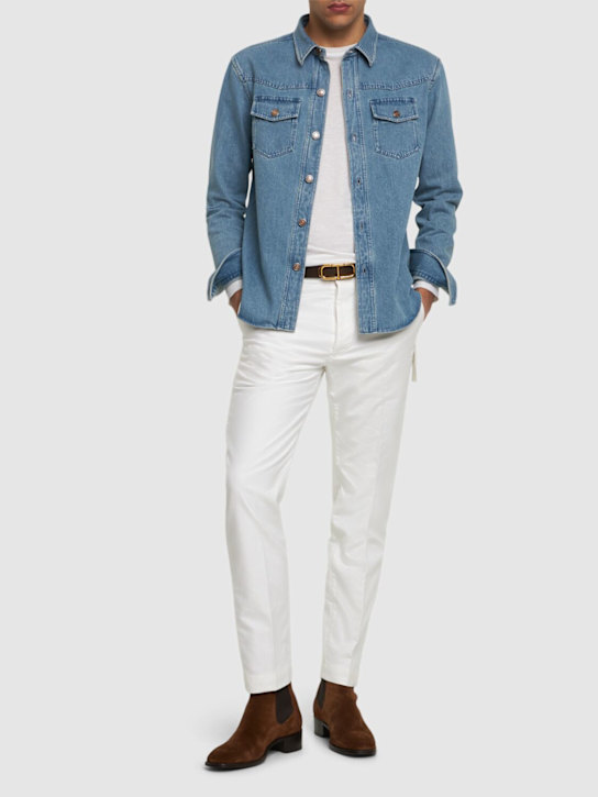 LuisaViaRoma Tom FordGiacca In Denim Di Cotone Washed