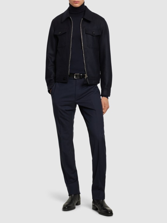 LuisaViaRoma Tom FordGiacca Leggera Officer In Lana Melton