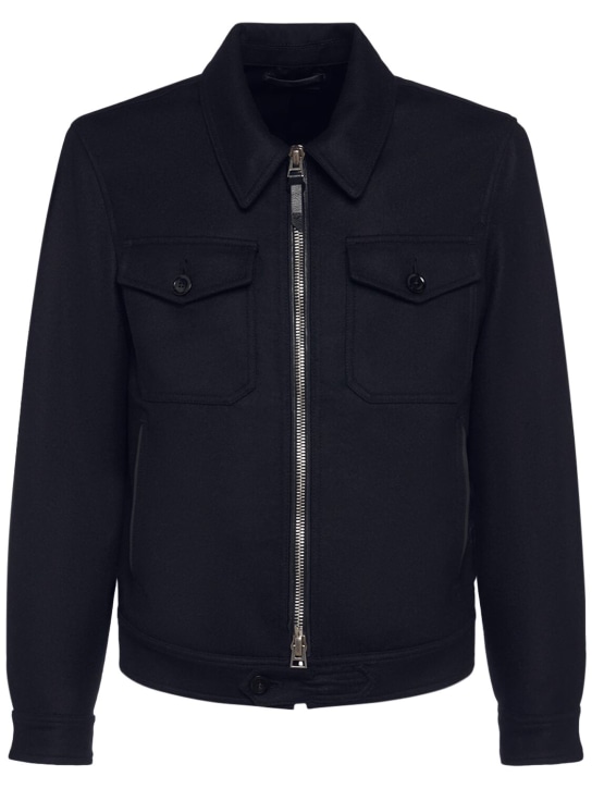 LuisaViaRoma Tom FordGiacca leggera Officer in lana melton
