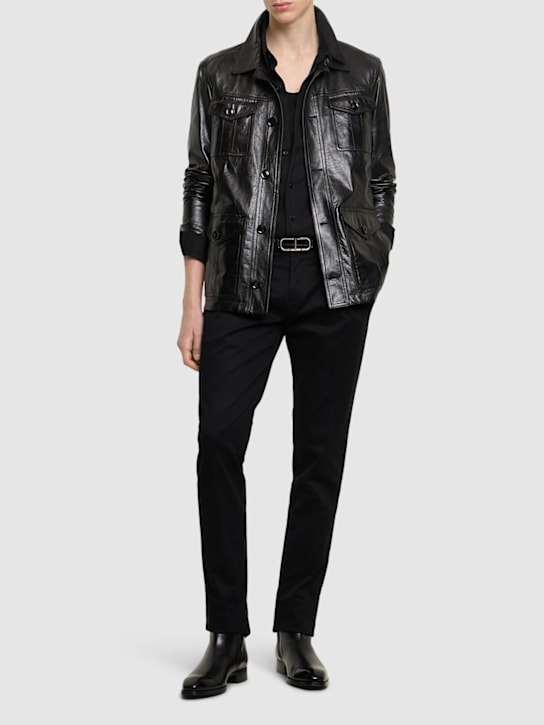 LuisaViaRoma Tom FordGiacca Safari In Pelle Lucida Liscia