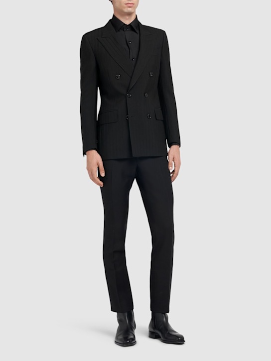 LuisaViaRoma Tom FordPantaloni Dyllan Gessati In Misto Seta