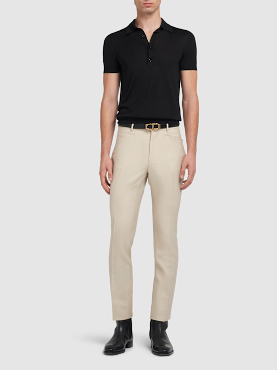 LuisaViaRoma Tom FordPantaloni Dyllan In Twill Di Misto Mohair
