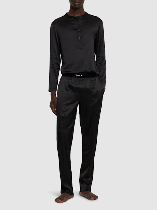 LuisaViaRoma Tom FordPantaloni Pigiama In Raso Di Seta