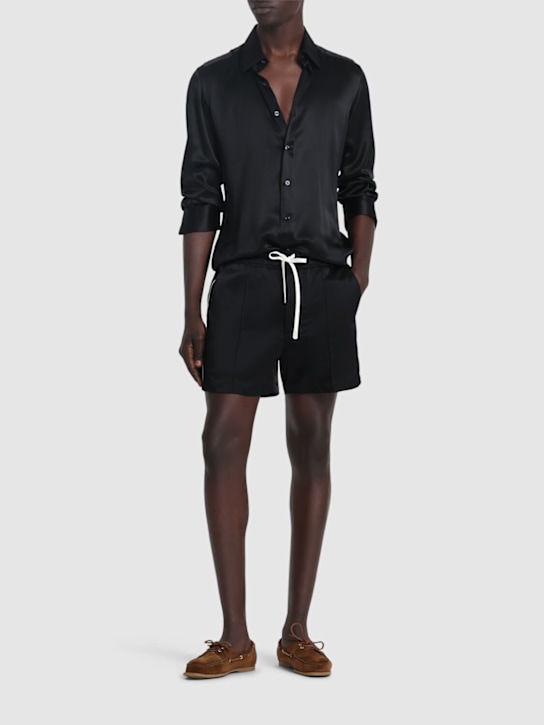LuisaViaRoma Tom FordShorts In Raso Lucido Con Piping