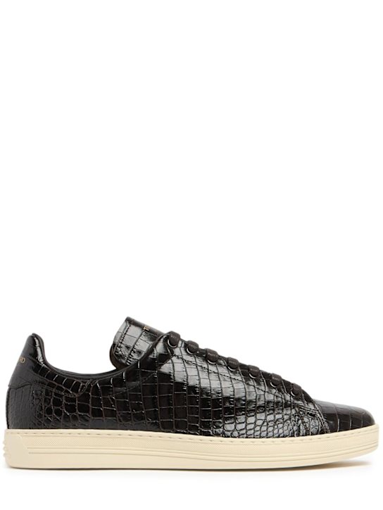 LuisaViaRoma Tom FordSneakers Warwick in pelle stampa coccodrillo