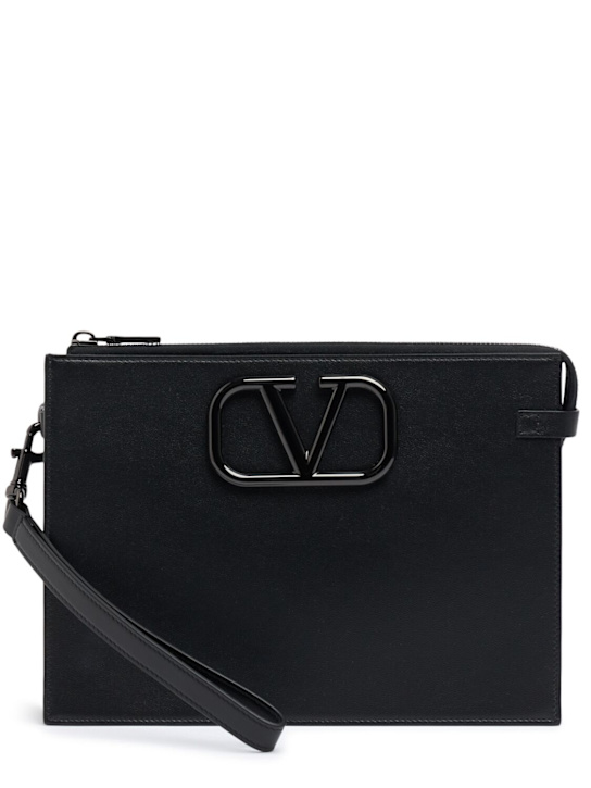 LuisaViaRoma Valentino GaravaniPochette Vlogo in pelle