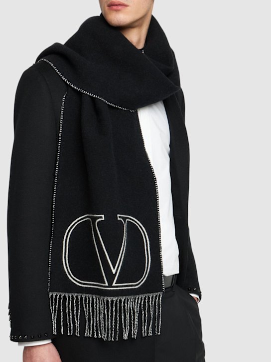 LuisaViaRoma Valentino GaravaniSciarpa Vlogo In Lana