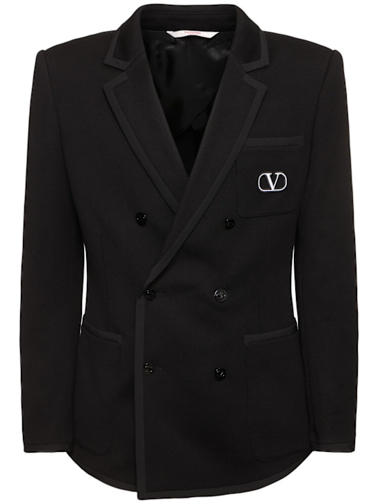 LuisaViaRoma ValentinoBlazer Vlogo in cotone con cuciture
