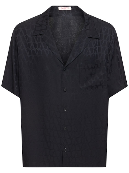 LuisaViaRoma ValentinoCamicia in seta con logo monogram