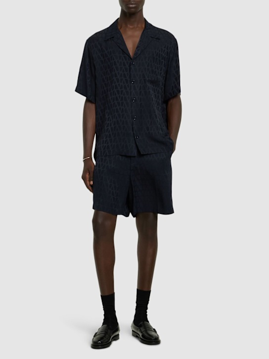 LuisaViaRoma ValentinoShorts In Seta Monogram Jacquard