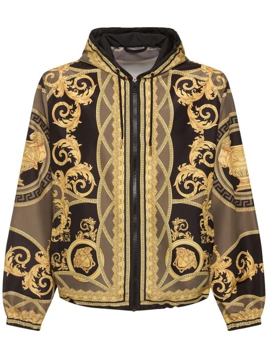 LuisaViaRoma VersaceGiacca con stampa Barocco e cappuccio