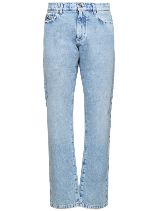 LuisaViaRoma VersaceJeans dritti in denim stonewashed