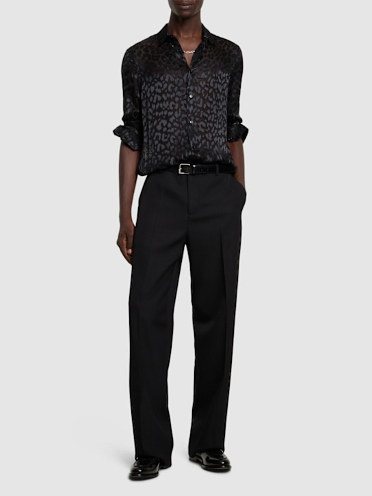 LuisaViaRoma VersacePanaloni In Lana Grain De Poudre
