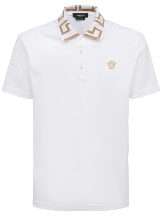 LuisaViaRoma VersacePOLO TAYLOR FIT IN COTONE CON GRECA