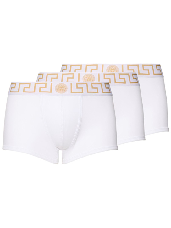 LuisaViaRoma VersaceSet di 3 boxer in cotone stretch