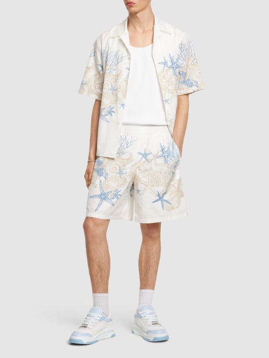LuisaViaRoma VersaceShorts In Cotone Con Stampa Logo