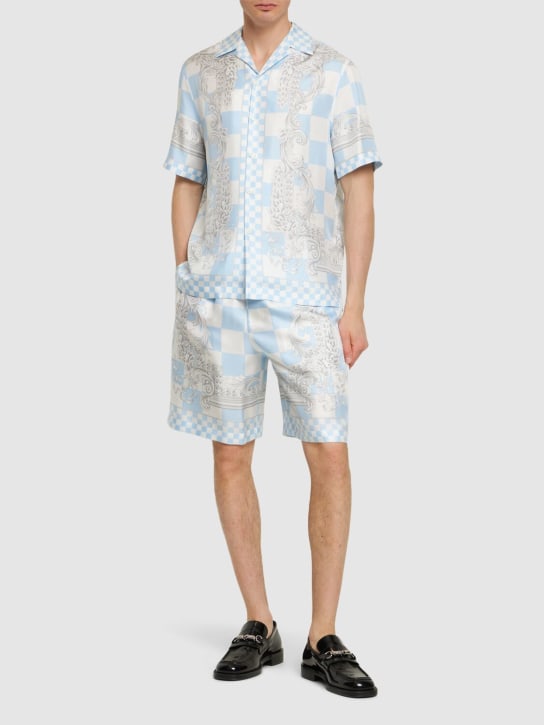 LuisaViaRoma VersaceShorts In Twill Di Seta Stampata