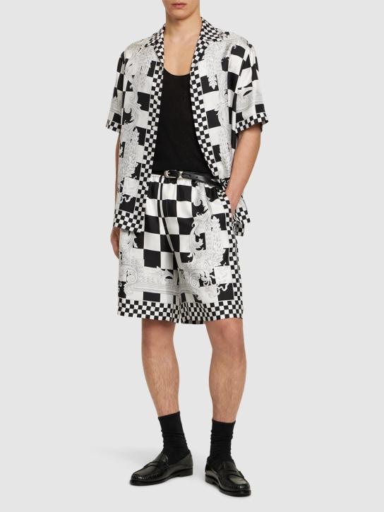 LuisaViaRoma VersaceShorts In Twill Di Seta Stampata