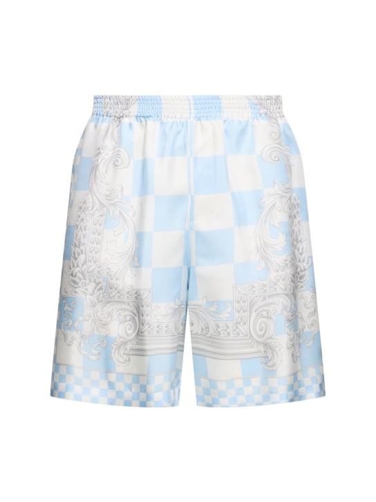 LuisaViaRoma VersaceShorts in twill di seta stampata