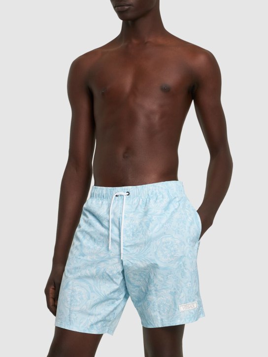 LuisaViaRoma VersaceShorts Mare In Nylon Stampa Barocco
