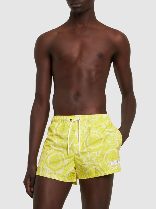 LuisaViaRoma VersaceShorts Mare In Nylon Stampa Barocco