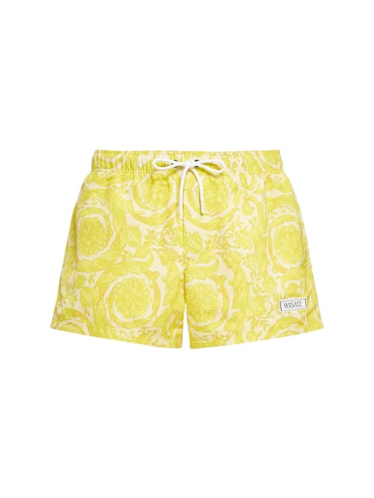 LuisaViaRoma VersaceShorts mare in nylon stampa Barocco