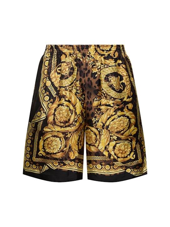 LuisaViaRoma VersaceShorts Wild Barocco in seta stampata