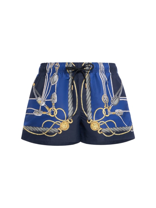 LuisaViaRoma VersaceSlip mare Golfo Nautical in nylon stampato