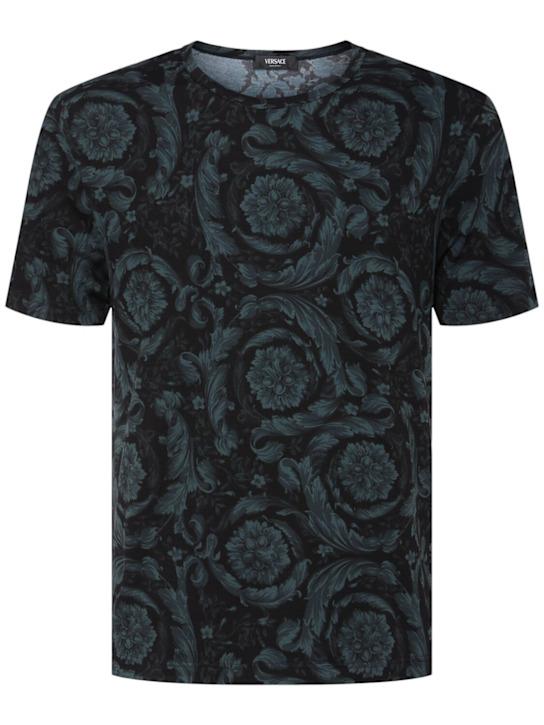 LuisaViaRoma VersaceT-shirt Barocco in cotone stretch