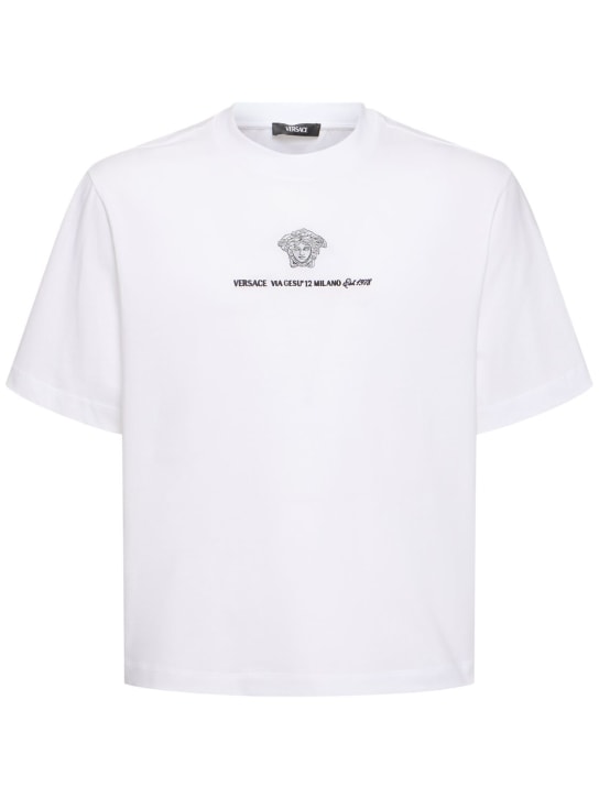 LuisaViaRoma VersaceT-shirt in jersey di cotone compatto