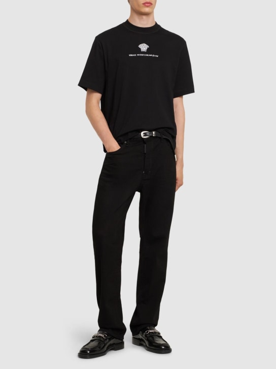 LuisaViaRoma VersaceT-shirt In Jersey Di Cotone Compatto