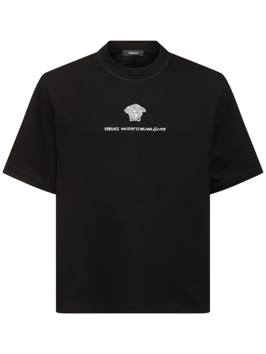 LuisaViaRoma VersaceT-shirt in jersey di cotone compatto